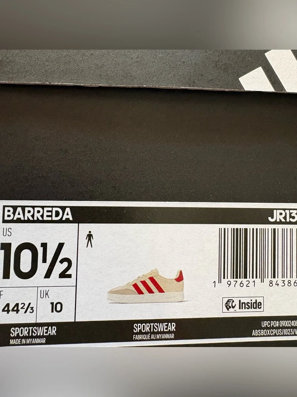 adidas Barreda Decode Scarlet Red Cream Lace Up Sneakers Men’s Shoe 11.5 or 10.5